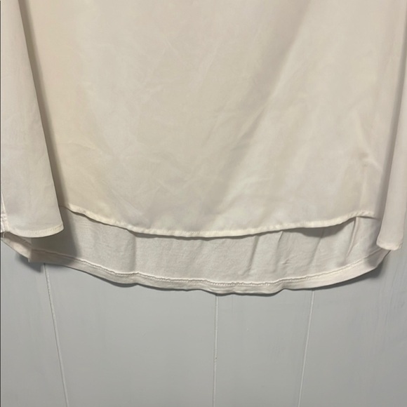 Loft Elegant Off White Lace Trim Blouse - Picture 7 of 7